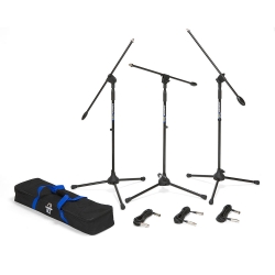 SAMSON BL3VP - Pack 3x pieds de microphone perche - trépied - noir