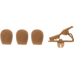 SHURE 3 bonnettes marron et pince micro pour MX153