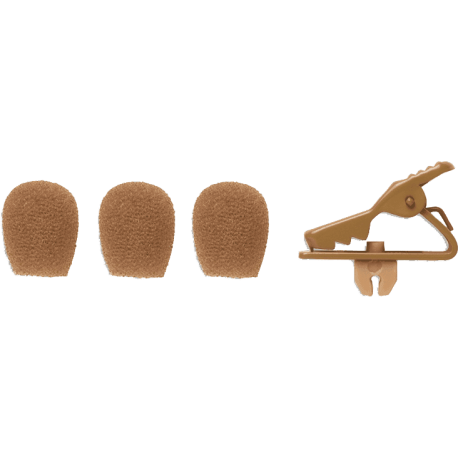 SHURE 3 bonnettes marron et pince micro pour MX153