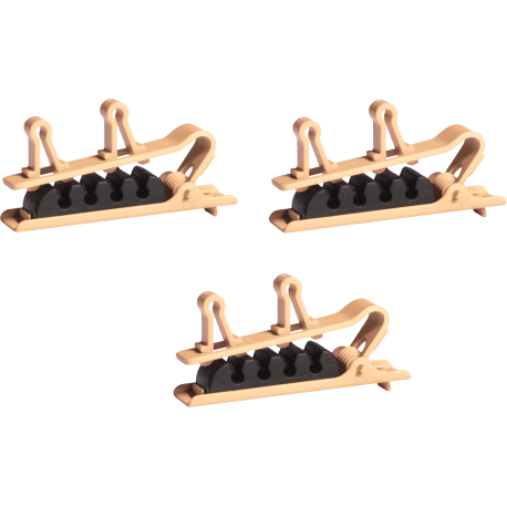 SHURE Pince cravate double brune 3 pcs