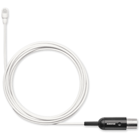 SHURE Cravate Omni haute sensibilité MTQG Blanc