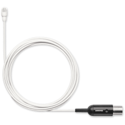 SHURE Cravate Omni faible sensibilité MTQG Blanc +Acc