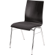 K&M Chaise hêtre contreplaqué noir assise tissu