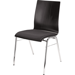 K&M Chaise hêtre contreplaqué noir assise tissu