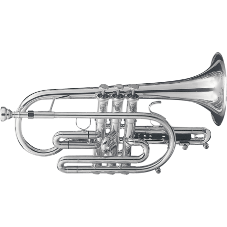 GETZEN Cornet Sib professionnel plaqué argent 800S