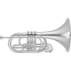 JUPITER Mellophone de défilé nickelé JMP1000MN