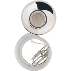 JUPITER Sousaphone Sib bloc pistons et pav. plaqués argent JSP1010S