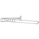 JUPITER Trombone complet semi-professionnel plaqué argent JTB1150FSQ