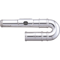 PEARL FLUTE Tête de flûte courbe maillechort + étui