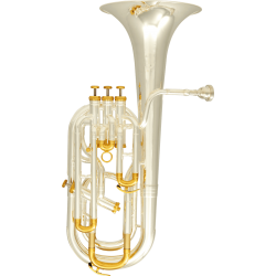 SML PARIS Saxhorn baryton 3+1 pistons plaqué argent