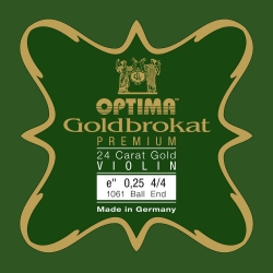 OPTIMA Cordes Violon Goldbrokat Premium 24 Carat Gold