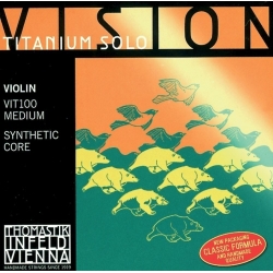 THOMASTIK-INFELD Cordes Violon Vision Titanium Solo Synthetic Core