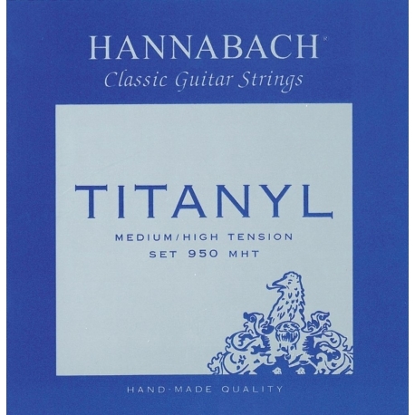 HANNABACH Cordes guitare classique Serie 950 Medium/High Tension Titanyl