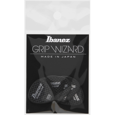 IBANEZ GRIP WIZARD Series Rubber Grip Pick Black