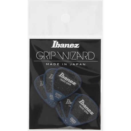 IBANEZ GRIP WIZARD Series Sand Grip Pick Dark Blue