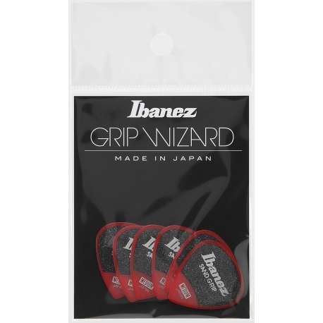 IBANEZ GRIP WIZARD Series Sand Grip Pick Red