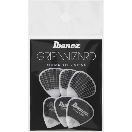 IBANEZ GRIP WIZARD Series Sand Grip Pick White