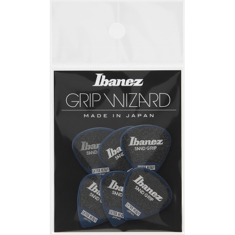 IBANEZ GRIP WIZARD Series Sand Grip Pick Dark Blue