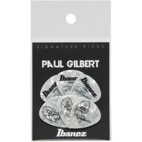 IBANEZ Paul Gilbert Signature Pick Pearl White