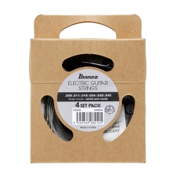 IBANEZ Electric Guitar Strings, 6-string / Super Light (4-Pack)