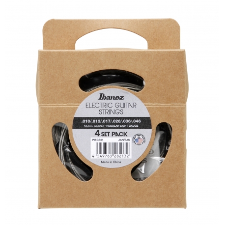 IBANEZ Electric Guitar Strings, 6-string / Regular Light (4-Pack)