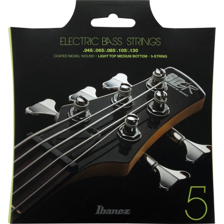 IBANEZ Electric Bass Strings, 5-string / Light Top Medium Bottom (Coated)