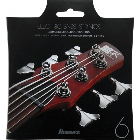 IBANEZ Electric Bass Strings, 6-string / Light Top Medium Bottom (Coated)
