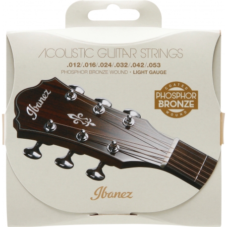 IBANEZ Acoustic Guitar Strings, 6-string / Light (Coated)
