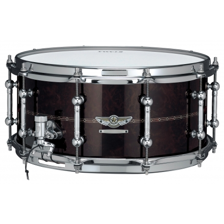 TAMA STAR Reserve Bubinga/Walnut 14"x6.5" Snare Drum GRAVURE CHERRY WINE
