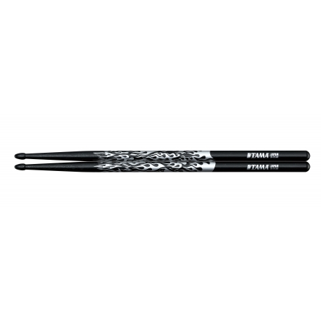 TAMA Design Drumstick Oak 5B Rhythmic Fire Black & Silver