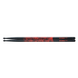 TAMA Design Drumstick Oak 7A Rhythmic Fire Black & Red