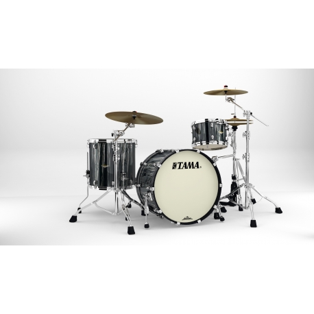 TAMA Starclassic Maple 3-piece shell pack with 22" bass drum, Chrome Shell Hardware BLACK CLOUDS & SILVER LININGS