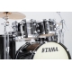 TAMA Starclassic Maple 4-piece shell pack with 22" bass drum, Chrome Shell Hardware BLACK CLOUDS & SILVER LININGS