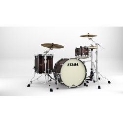 TAMA Starclassic Maple 3-piece shell pack with 22" bass drum, Chrome Shell Hardware DARK MOCHA BURST