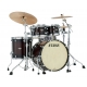 TAMA Starclassic Maple 4-piece shell pack with 22" bass drum, Chrome Shell Hardware DARK MOCHA BURST