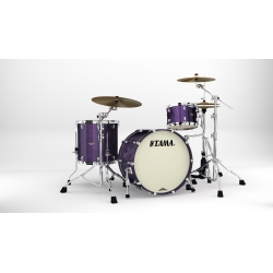 TAMA Starclassic Maple 3-piece shell pack with 22" bass drum, Chrome Shell Hardware DEEPER PURPLE