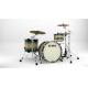 TAMA Starclassic Maple 3-piece shell pack with 22" bass drum, Chrome Shell Hardware EMERALD PACIFIC WALNUT BURST