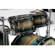 TAMA Starclassic Maple 4-piece shell pack with 22" bass drum, Smoked Black Nickel Shell Hardware EMERALD PACIFIC WALNUT BURST