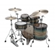 TAMA Starclassic Maple 4-piece shell pack with 22" bass drum, Smoked Black Nickel Shell Hardware EMERALD PACIFIC WALNUT BURST