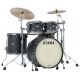 TAMA Starclassic Maple 4-piece shell pack with 22" bass drum, Smoked Black Nickel Shell Hardware FLAT BLACK