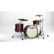 TAMA Starclassic Maple 3-piece shell pack with 22" bass drum, Black Nickel Shell Hardware FLAT BURGUNDY METALLIC