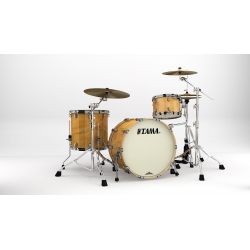 TAMA Starclassic Maple 3-piece shell pack with 22" bass drum, Black Nickel Shell Hardware GLOSS NATURAL MOVINGUI