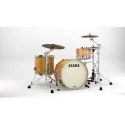 TAMA Starclassic Maple 3-piece shell pack with 22" bass drum, Chrome Shell Hardware GLOSS NATURAL MOVINGUI