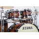 TAMA Starclassic Maple 4-piece shell pack with 22" bass drum, Chrome Shell Hardware MOLTEN SATIN BROWN BURST