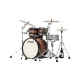 TAMA Starclassic Maple 4-piece shell pack with 22" bass drum, Smoked Black Nickel Shell Hardware MOLTEN SATIN BROWN BURST