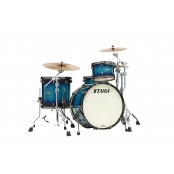 TAMA Starclassic Maple 3-piece shell pack with 22" bass drum, Black Nickel Shell Hardware MOLTEN ELECTRIC BLUE BURST