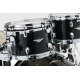 TAMA Starclassic Maple 4-piece shell pack with 22" bass drum, Chrome Shell Hardware PIANO BLACK