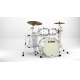 TAMA Starclassic Maple 4-piece shell pack with 22" bass drum, Chrome Shell Hardware PIANO WHITE