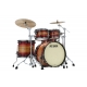 TAMA Starclassic Maple 4-piece shell pack with 22" bass drum, Smoked Black Nickel Shell Hardware RUBY PACIFIC WALNUT BURST