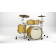 TAMA Starclassic Maple 4-piece shell pack with 22" bass drum, Chrome Shell Hardware SATIN AZTEC GOLD METALLIC